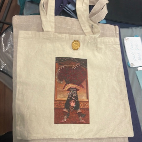 Persian miniature print recycled cotton tote bag - Picture 1 of 2